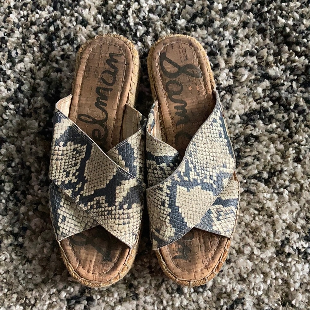 Snake print sandals